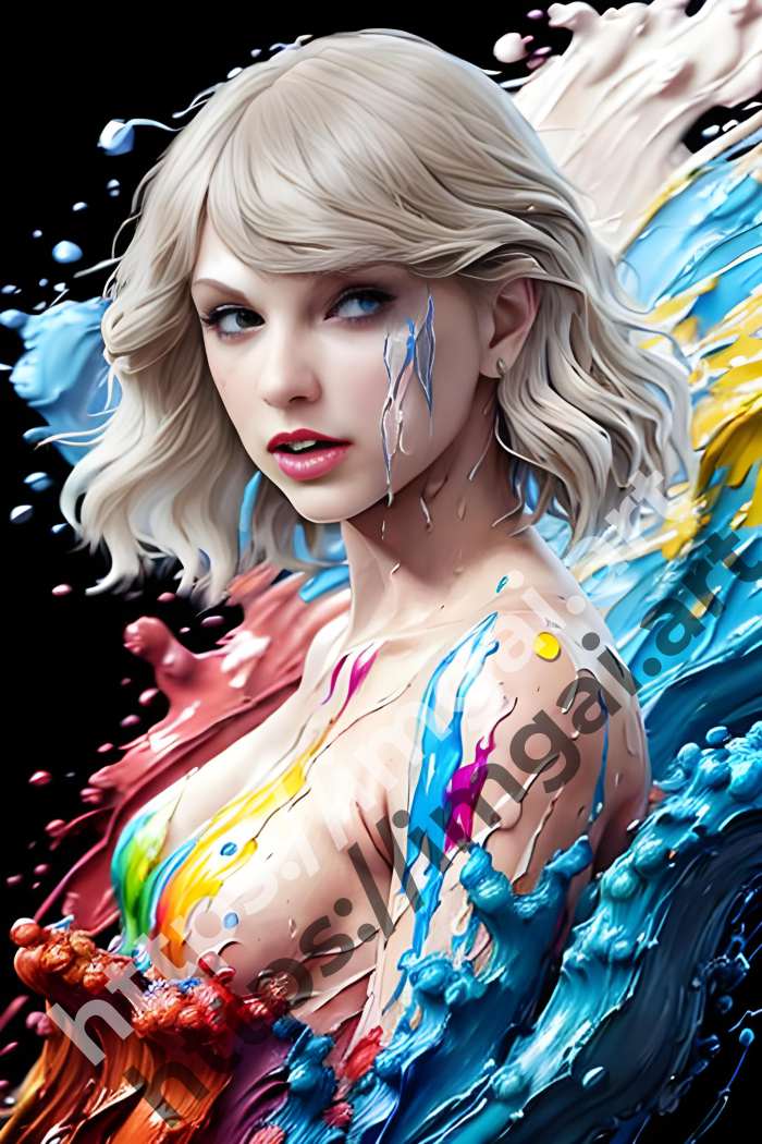 Постер Taylor Swift (певцы)  в стиле Splash art. №92