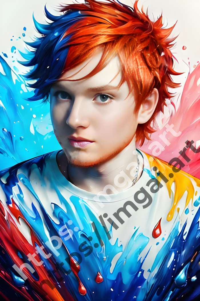  Постер Ed Sheeran (певцы)  в стиле Splash art. №970