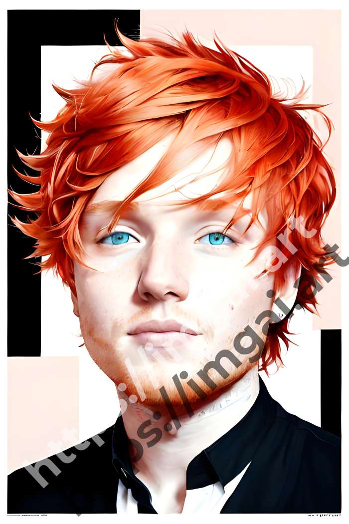  Постер Ed Sheeran (певцы)  в стиле Splash art. №987