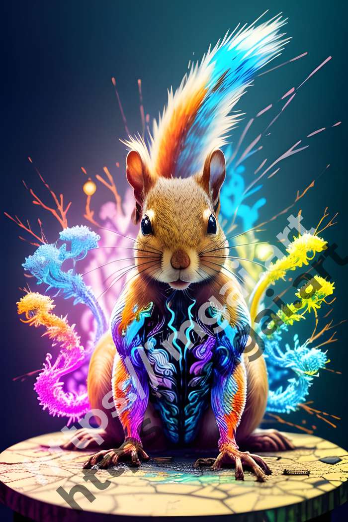  Постер squirrel (дикие животные). №996
